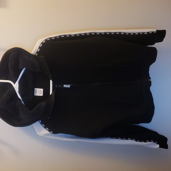 VICTORIA'S SECRET PINK FULL HOODED FRONT-ZIP. EXCELLENT CONDITION. - Picture 1 of 9